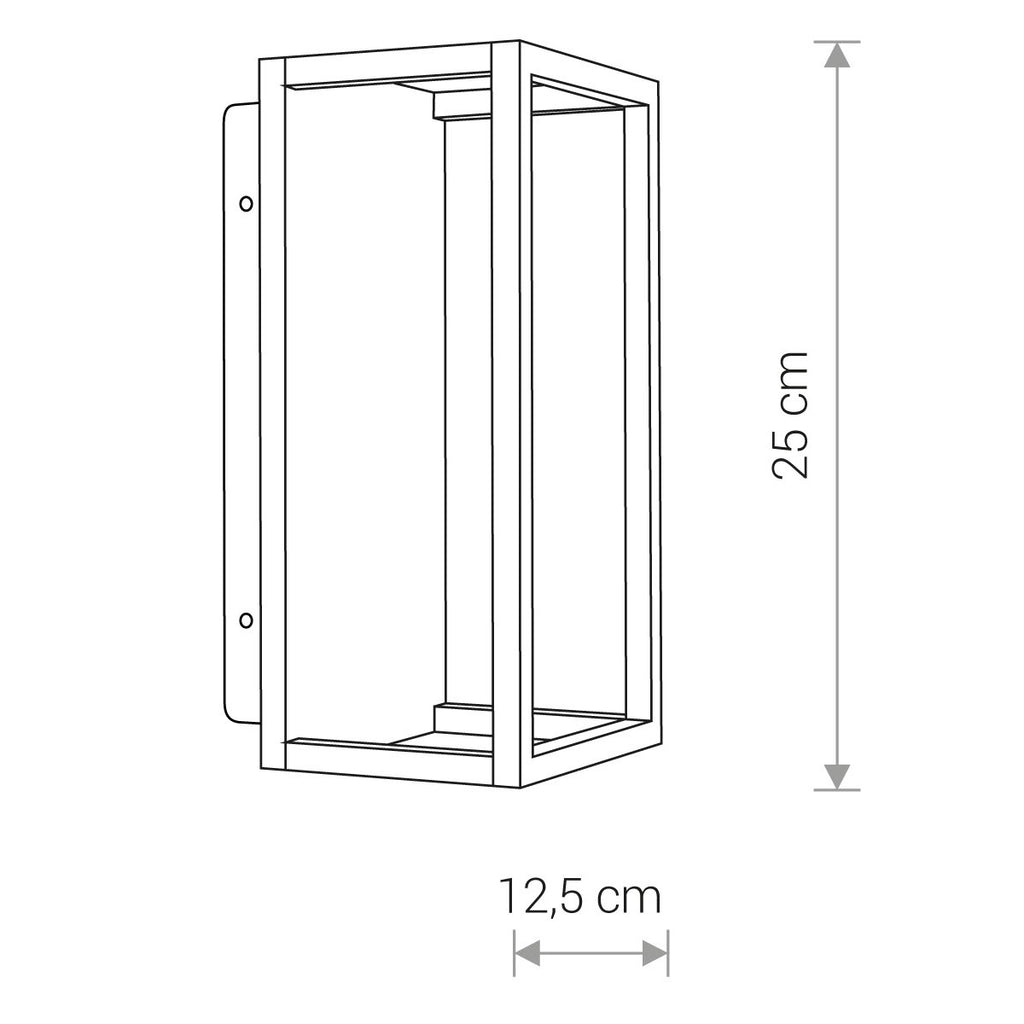 Nowodvorski Lampa ścienna natynkowa SYMMETRY LED 7W 50/60Hz IP54 - Aluminium lakierowane - Grafitowy 8176