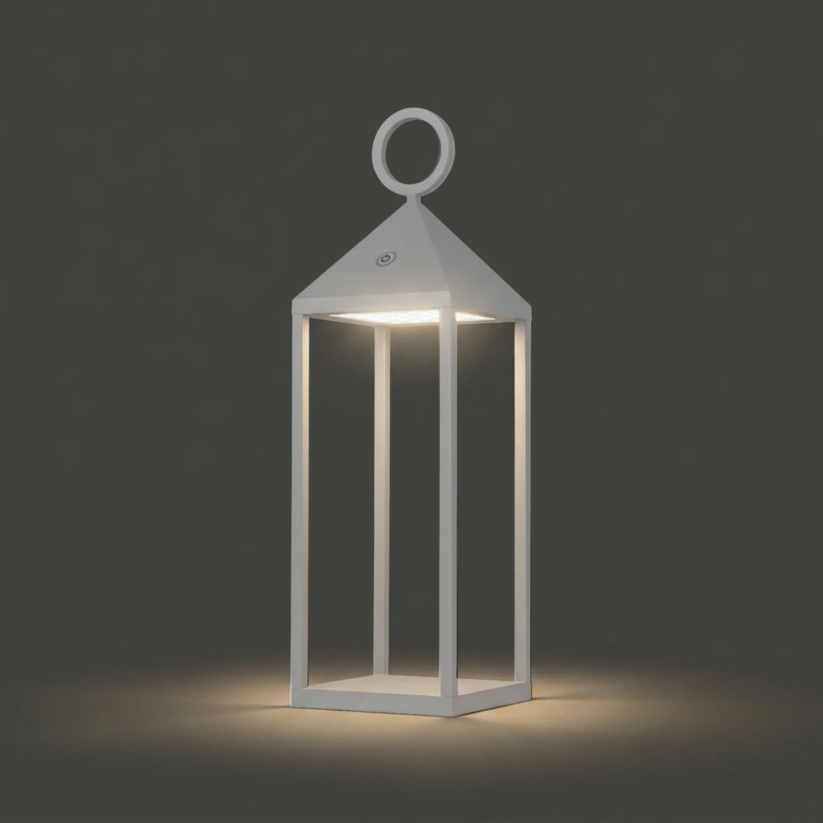 Nowodvorski Lampa przenośna PICNIC LED 2,2W 50/60Hz IP54 - Aluminium lakierowane - Biały 8178 - lampa włączona