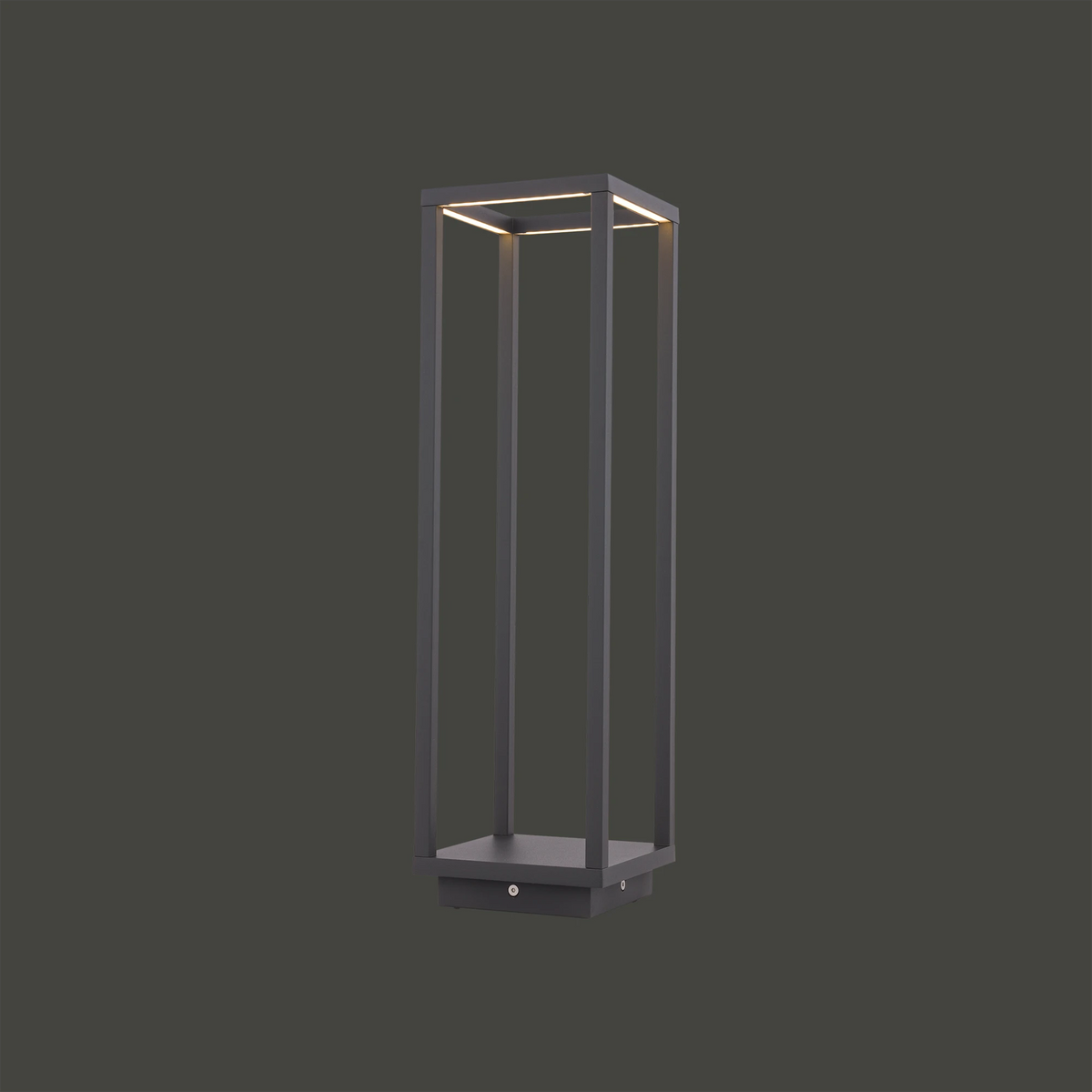 Nowodvorski Lampa stojąca SYMMETRY LED 7W 50/60Hz IP54 - Aluminium lakierowane - Grafitowy 8180 - lampa włączona