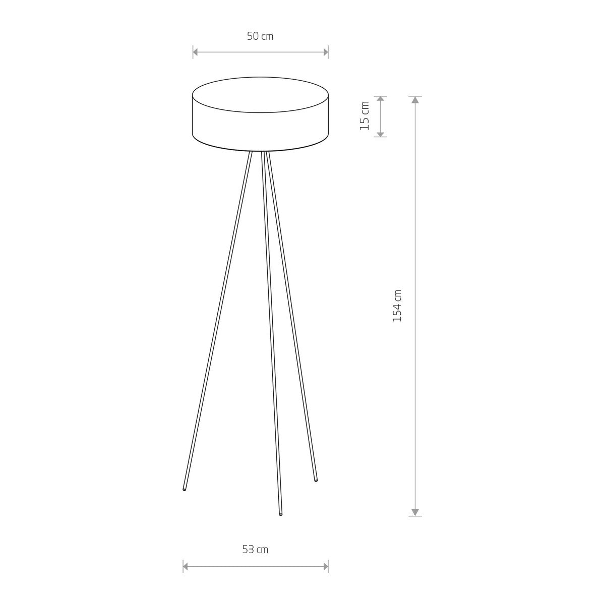 Nowodvorski Lampa podłogowa CADILAC 25W only LED 50/60Hz - Tkanina - Szary II 8190
