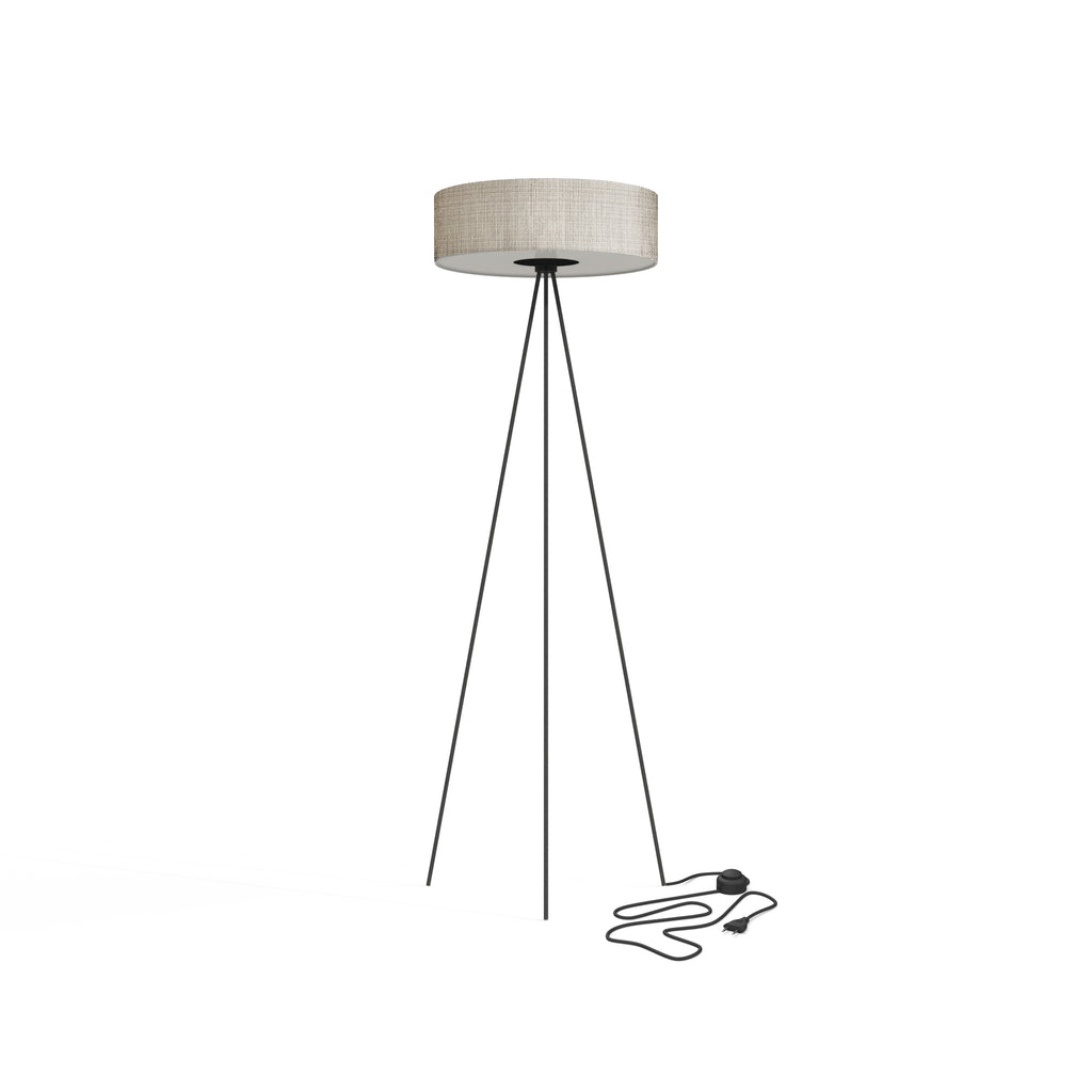 Nowodvorski Lampa podłogowa CADILAC 25W only LED 50/60Hz - Tkanina - Szary II