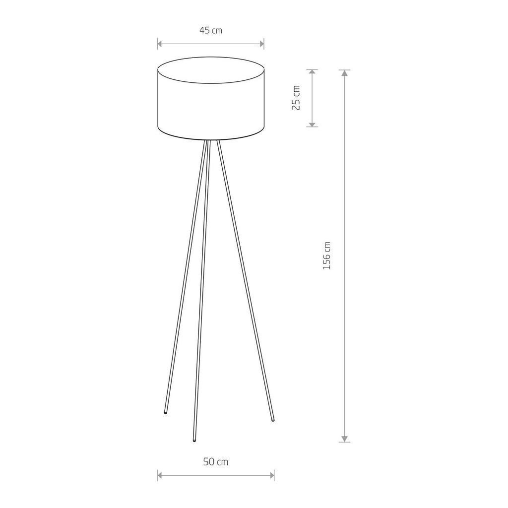 Nowodvorski Lampa podłogowa CADILAC 25W only LED 50/60Hz - Tkanina - Biały 8191