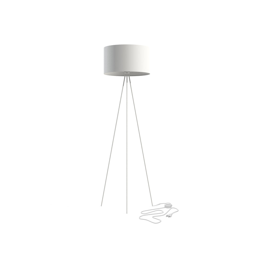 Nowodvorski Lampa podłogowa CADILAC 25W only LED 50/60Hz - Tkanina - Biały