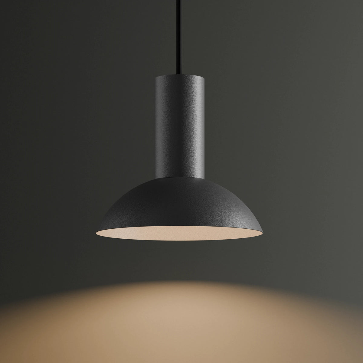 Nowodvorski Lampa wisząca HERMANOS C 10W only LED 50/60Hz - Stal lakierowana - Czarny I 8192 - lampa włączona