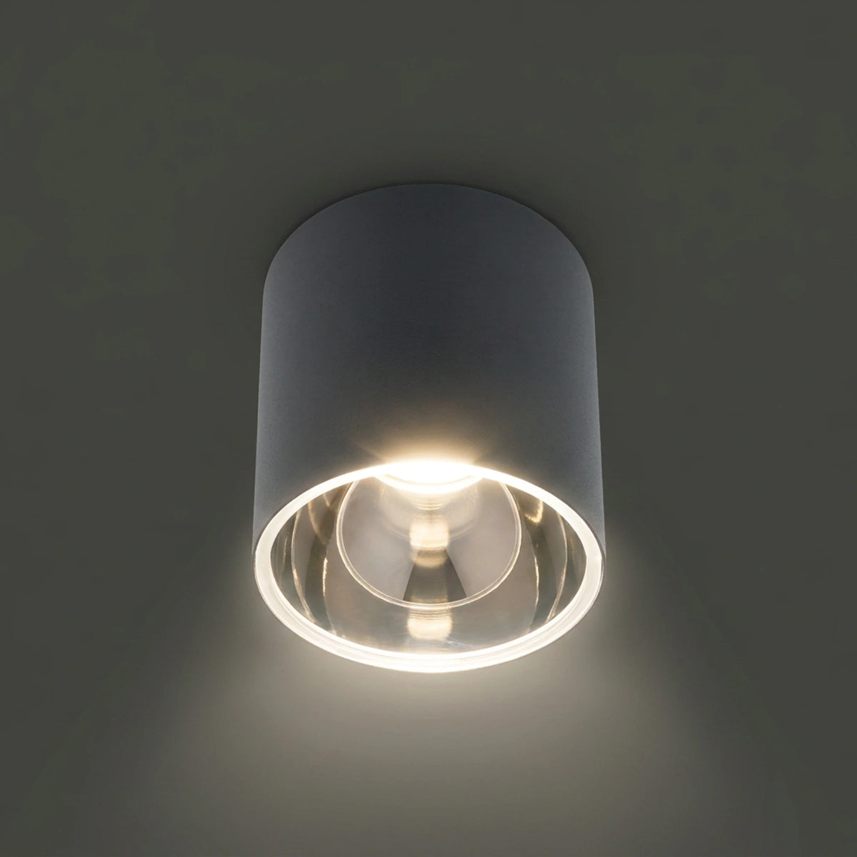 Nowodvorski Lampa downlights natynkowa HALO 10W only LED 50/60Hz - Stal lakierowana - Czarny 8196 - lampa włączona