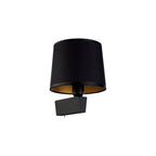Nowodvorski Kinkiet z włącznikiem CHILLIN 10W only LED 230 50/60 - Tkanina - Czarno-złoty 8197