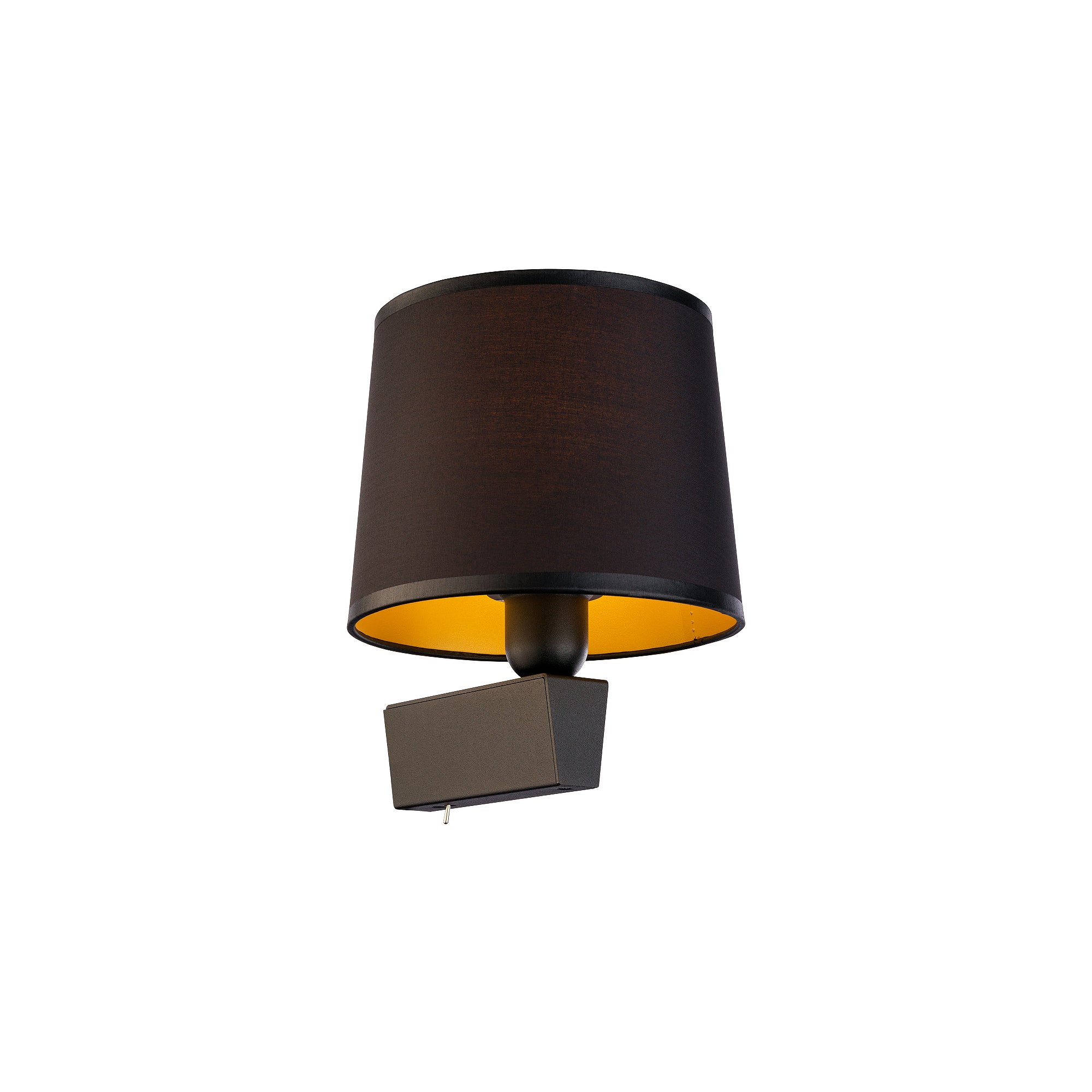 Nowodvorski Kinkiet z włącznikiem CHILLIN 10W only LED 230 50/60 - Tkanina - Czarno-złoty 8197