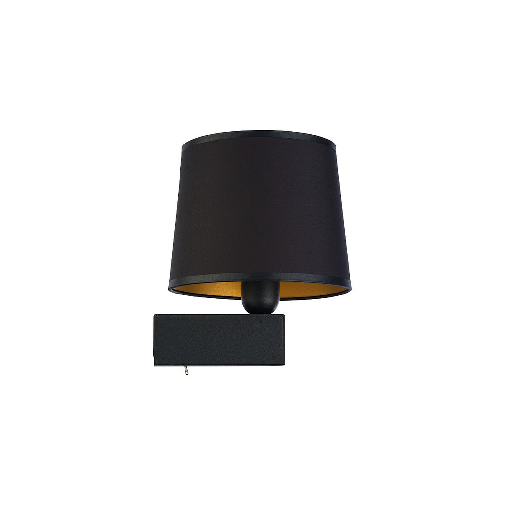 Nowodvorski Kinkiet z włącznikiem CHILLIN 10W only LED 230 50/60 - Tkanina - Czarno-złoty 8197