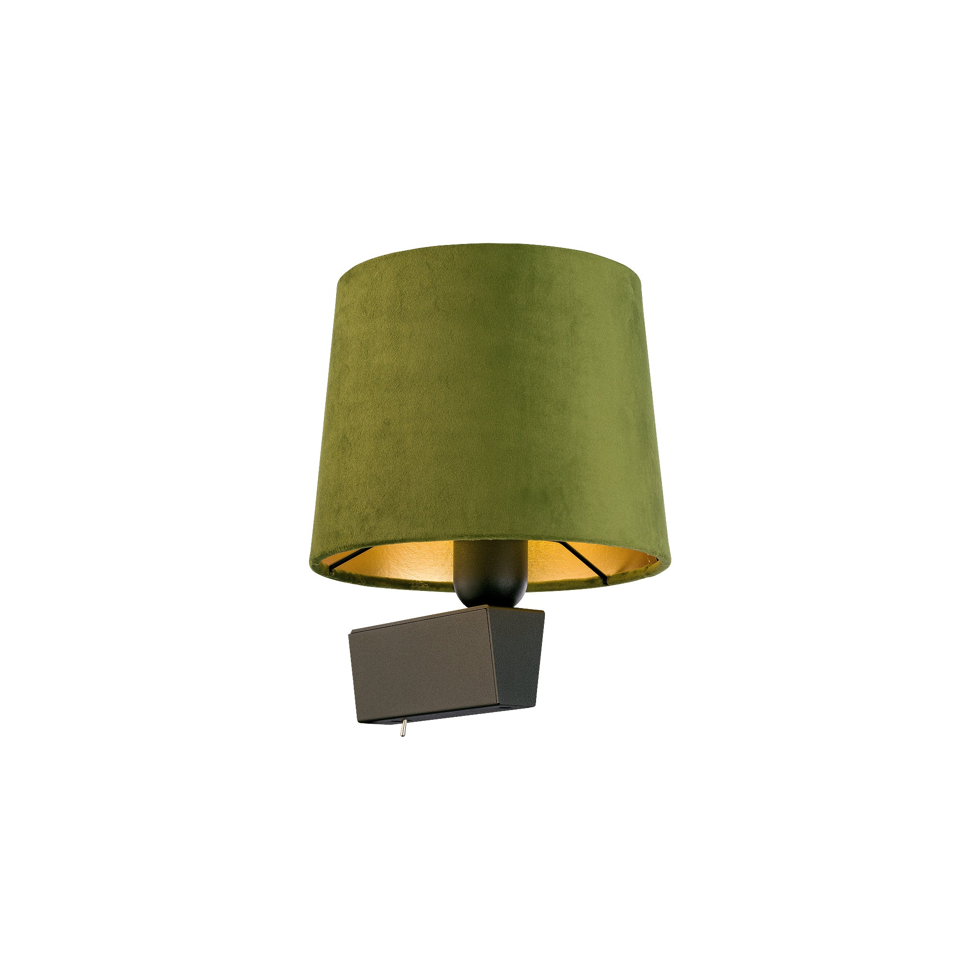 Nowodvorski Kinkiet z włącznikiem CHILLIN 10W only LED 230 50/60 - Aksamit - Zielono-złoty 8198