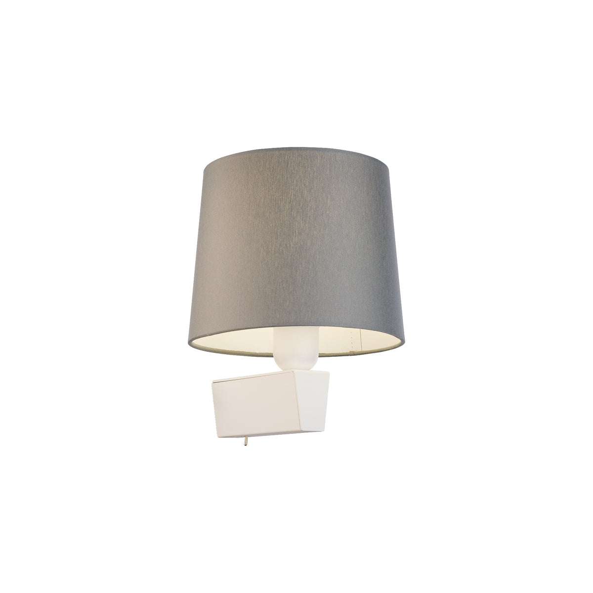 Nowodvorski Kinkiet z włącznikiem CHILLIN 10W only LED 230 50/60 - Tkanina - Szary 8200 - lampa włączona