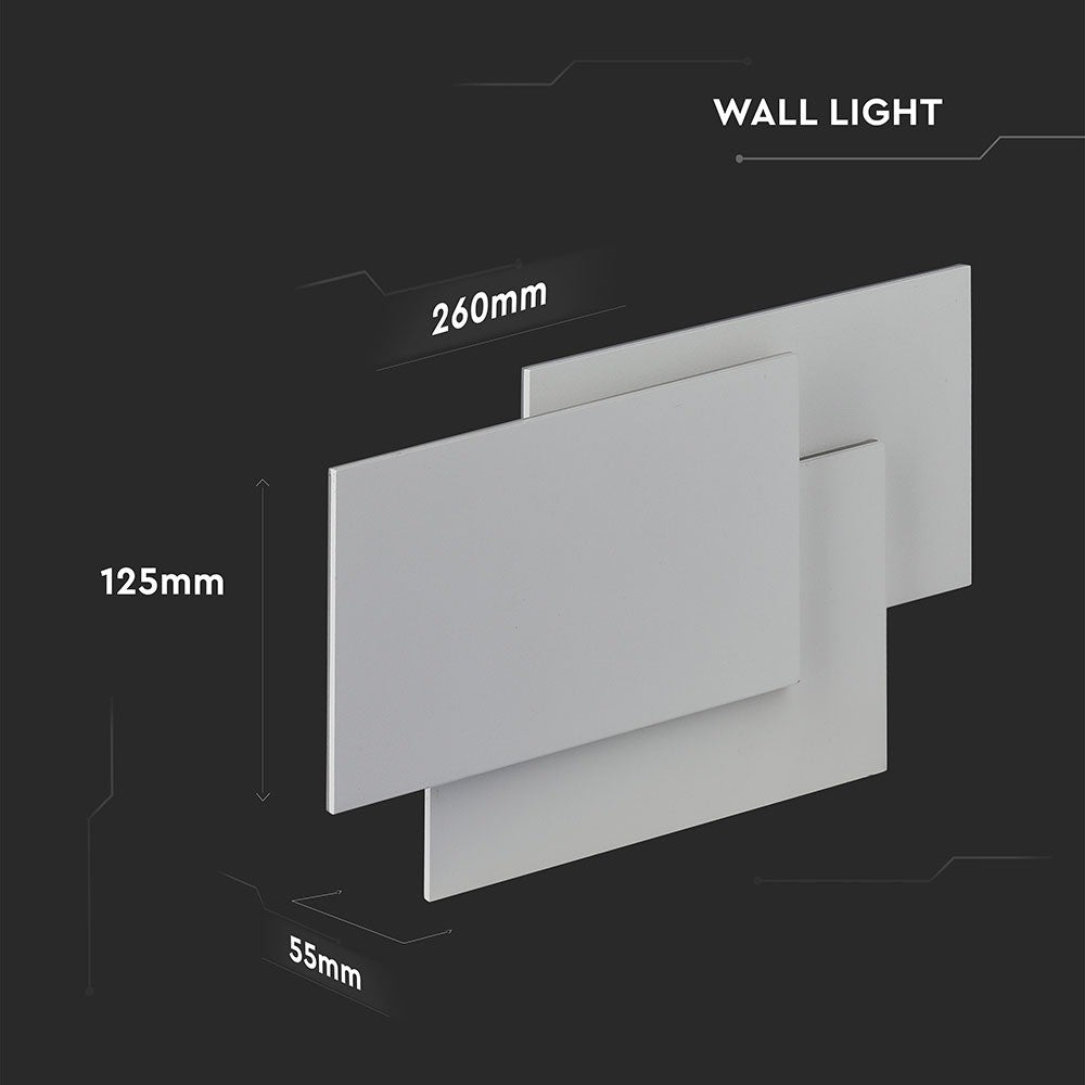 12W Lampa ścienna LED / Barwa:4000K / IP20 / Obudowa: Biała