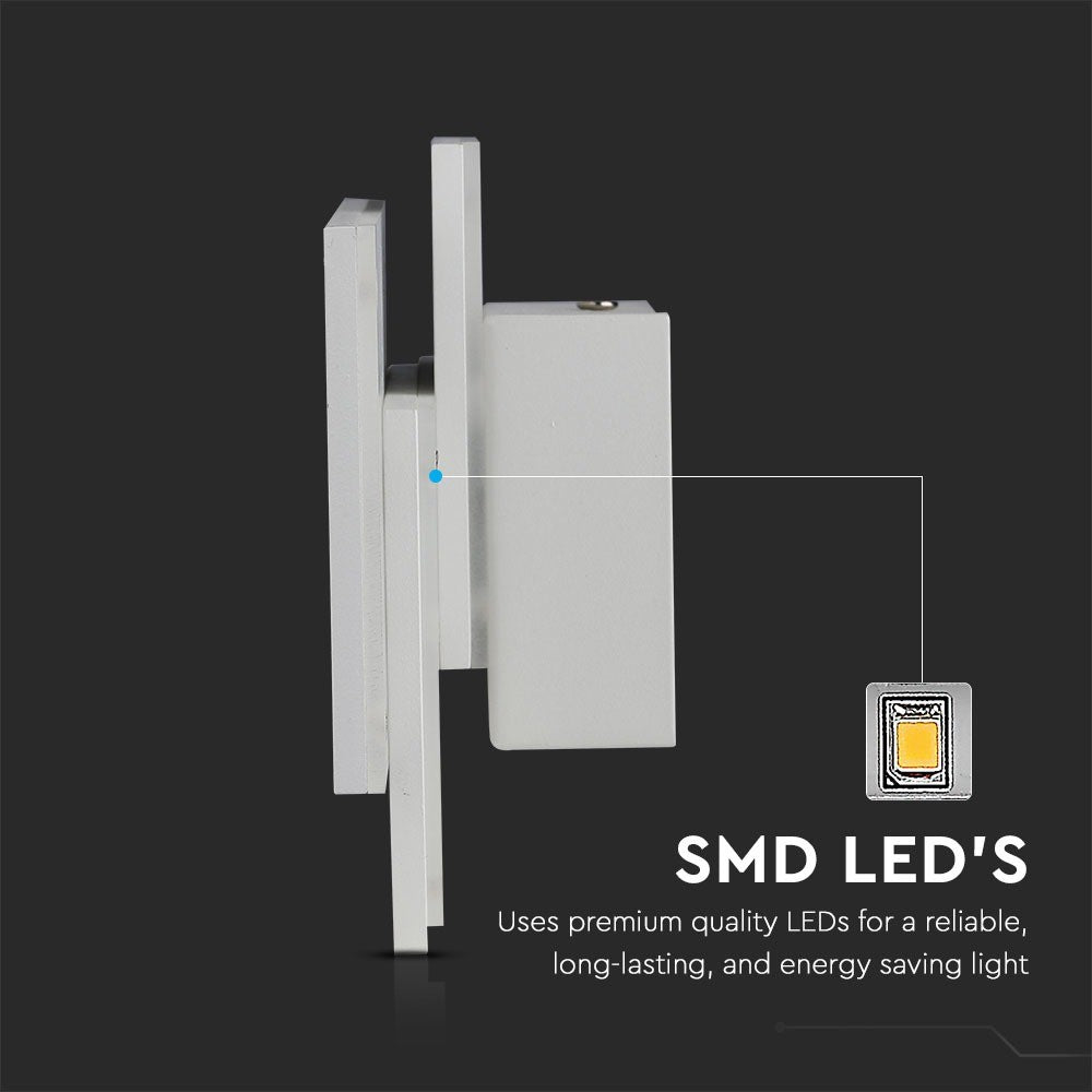 12W Lampa ścienna LED / Barwa:3000K / IP20 / Obudowa: Biała