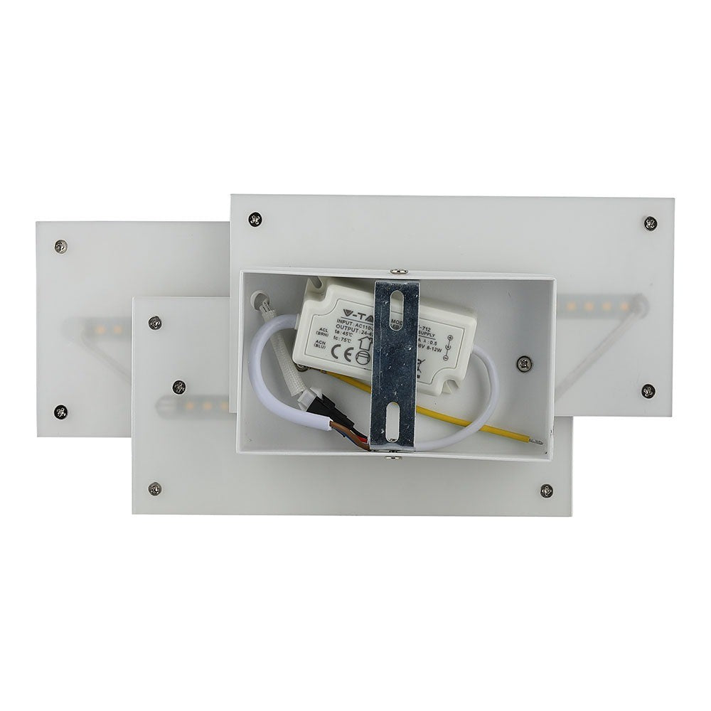 12W Lampa ścienna LED / Barwa:4000K / IP20 / Obudowa: Biała