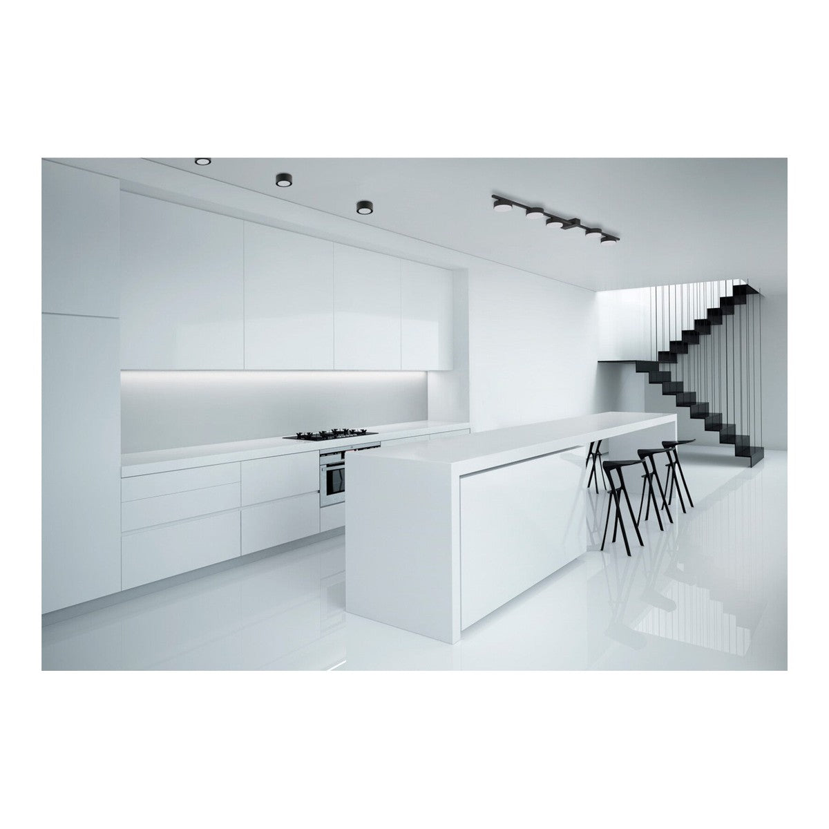 Nowodvorski Lampa downlights natynkowa FLEA 12W only LED 50/60Hz - Stal lakierowana - Czarny 8203