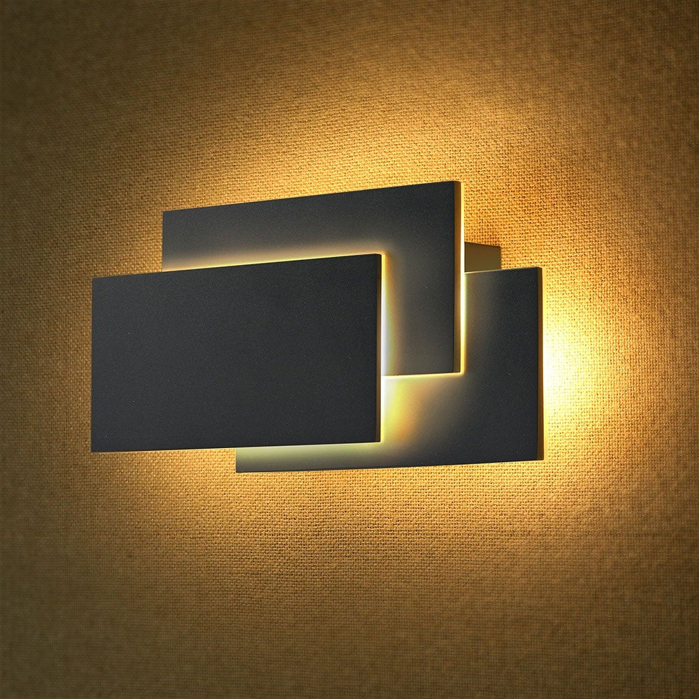 12W Lampa ścienna LED / Barwa:4000K / IP20 / Obudowa: Czarna