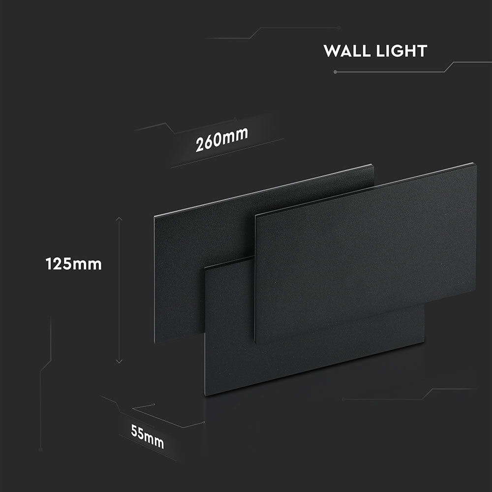 12W Lampa ścienna LED / Barwa:4000K / IP20 / Obudowa: Czarna