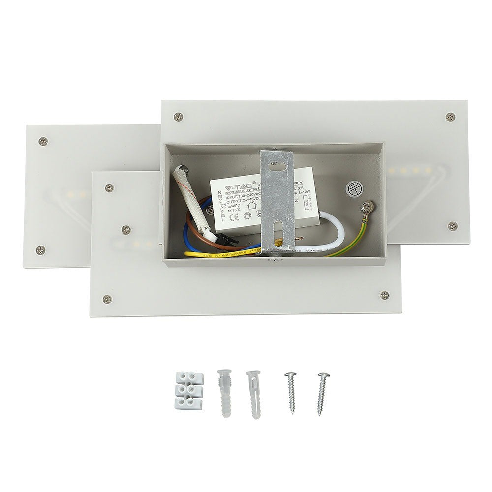 12W Lampa ścienna LED / Barwa:4000K / IP20 / Obudowa: Szara