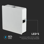 4W Lampa ścienna LED / Barwa:3000K / IP65 / Obudowa: Biała / Kwadratowa