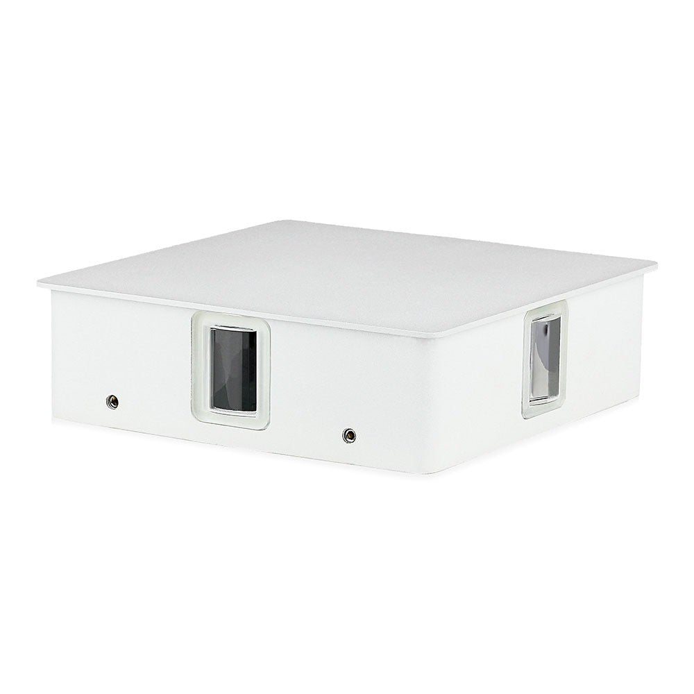 4W Lampa ścienna LED / Barwa:3000K / IP65 / Obudowa: Biała / Kwadratowa