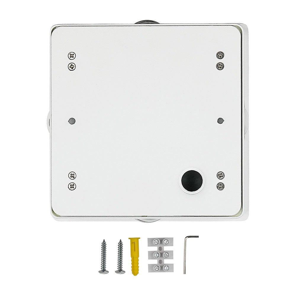4W Lampa ścienna LED / Barwa:4000K / IP65 / Obudowa: Biała / Kwadratowa