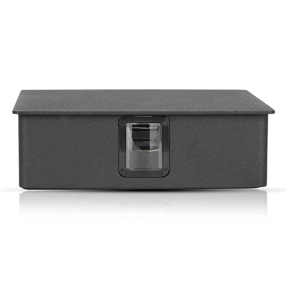 4W Lampa ścienna LED / Barwa:3000K / IP65 / Obudowa: Czarna / Kwadratowa