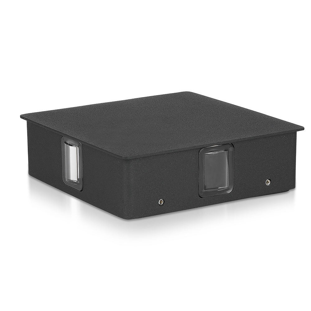 4W Lampa ścienna LED / Barwa:4000K / IP65 / Obudowa: Czarna / Kwadratowa