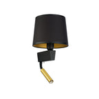 Nowodvorski Kinkiet z włącznikiem CHILLIN 10W only LED 50/60Hz - Tkanina - Czarno-złoty 8213