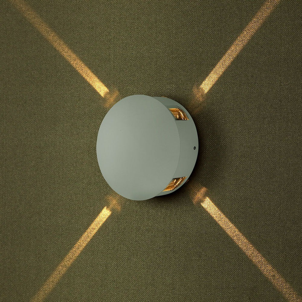 4W Lampa ścienna LED / Barwa:3000K / IP65 / Obudowa: Biała / Okrągła
