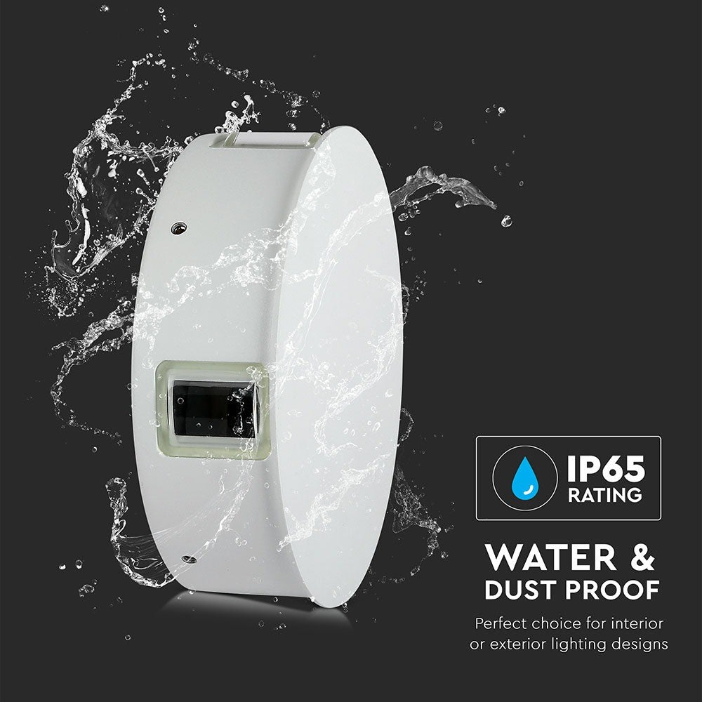 4W Lampa ścienna LED / Barwa:4000K / IP65 / Obudowa: Biała / Okrągła
