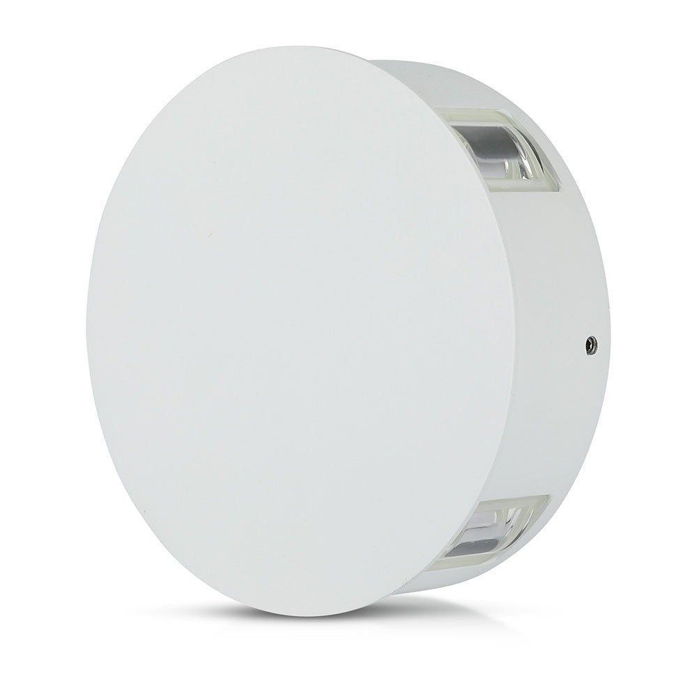 4W Lampa ścienna LED / Barwa:4000K / IP65 / Obudowa: Biała / Okrągła