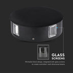 4W Lampa ścienna LED / Barwa:3000K / IP65 / Obudowa: Czarna / Okrągła