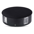 4W Lampa ścienna LED / Barwa:3000K / IP65 / Obudowa: Czarna / Okrągła