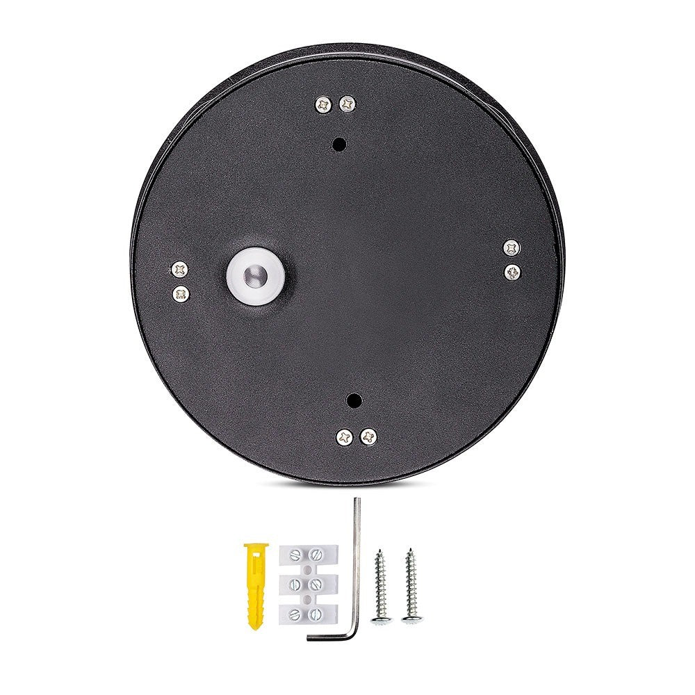 4W Lampa ścienna LED / Barwa:4000K / IP65 / Obudowa: Czarna / Okrągła