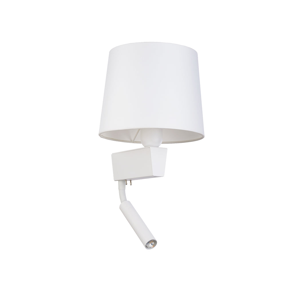 Nowodvorski Kinkiet z włącznikiem CHILLIN 10W only LED 50/60Hz - Tkanina - Biały 8216