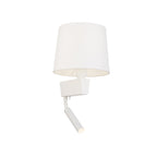 Nowodvorski Kinkiet z włącznikiem CHILLIN 10W only LED, 10W only LED 50/60Hz - Tkanina - Biały 8216