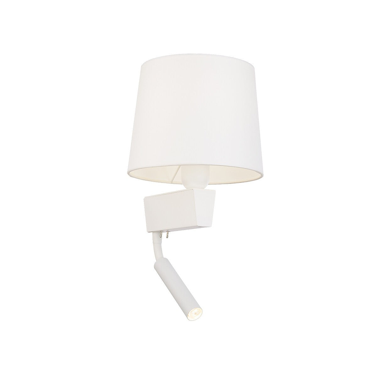 Nowodvorski Kinkiet z włącznikiem CHILLIN 10W only LED, 10W only LED 50/60Hz - Tkanina - Biały 8216