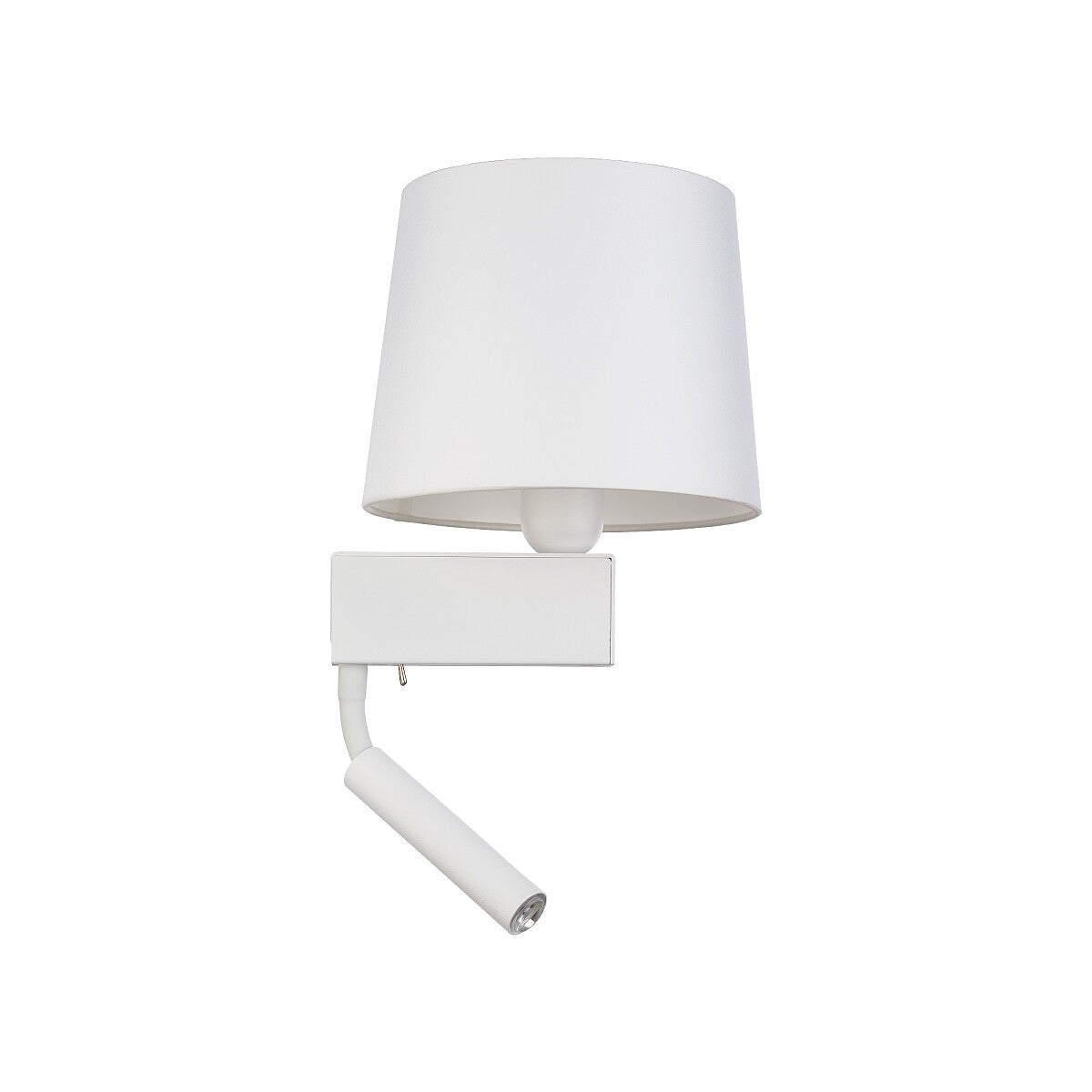 Nowodvorski Kinkiet z włącznikiem CHILLIN 10W only LED, 10W only LED 50/60Hz - Tkanina - Biały 8216