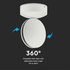 7W Lampa ścienna LED / Barwa:4000K / IP65 / Obudowa: Biała