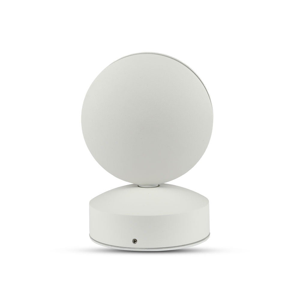 7W Lampa ścienna LED / Barwa:3000K / IP65 / Obudowa: Biała