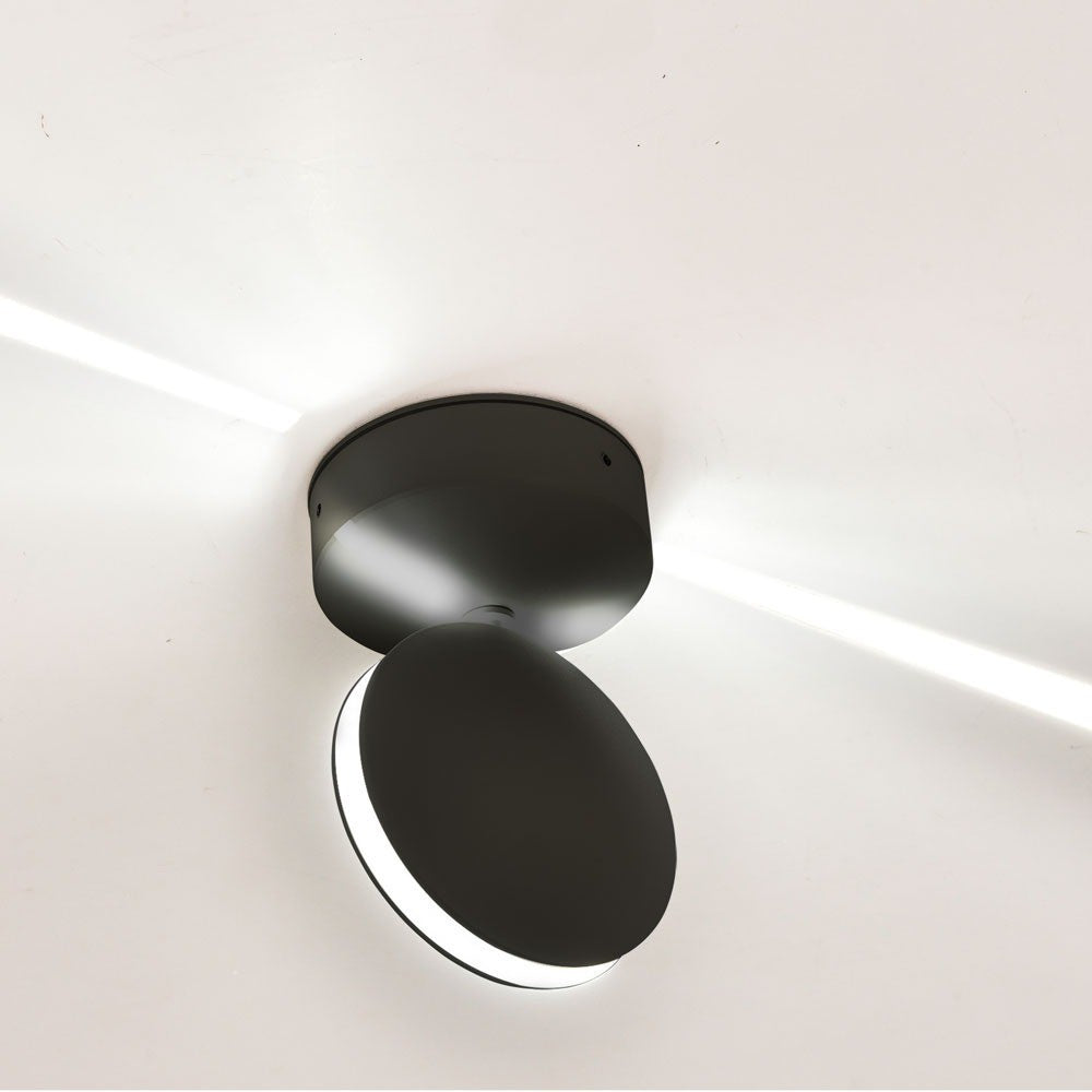 7W Lampa ścienna LED / Barwa:4000K / IP65 / Obudowa: Czarna