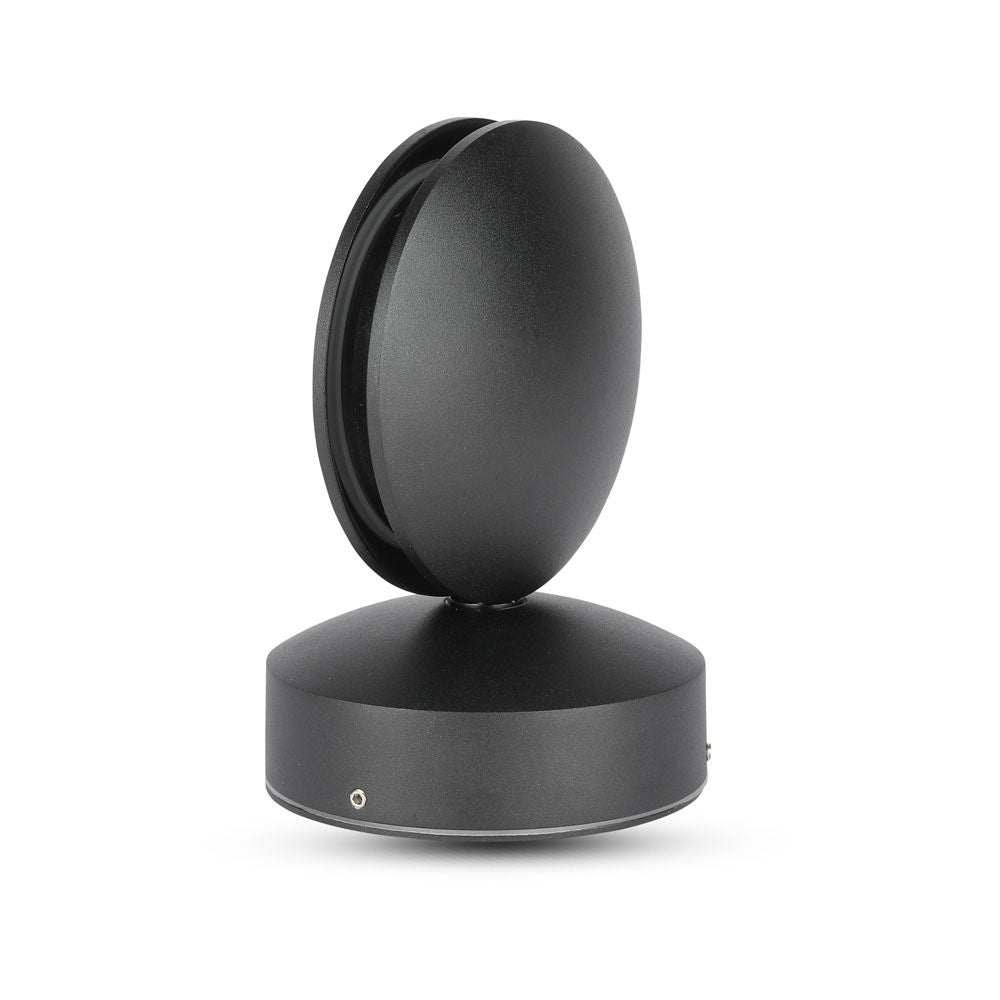 7W Lampa ścienna LED / Barwa:3000K / IP65 / Obudowa: Czarna
