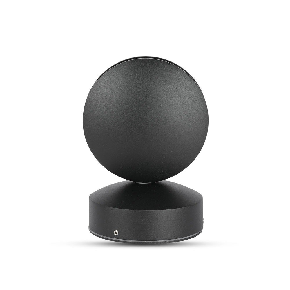 7W Lampa ścienna LED / Barwa:3000K / IP65 / Obudowa: Czarna