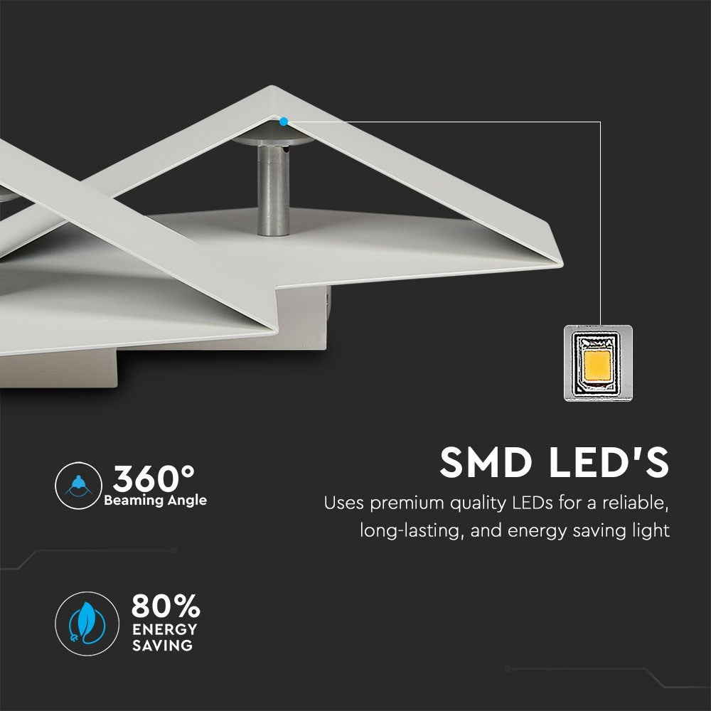 9W Lampa ścienna LED / Barwa:4000K / IP20 / Obudowa: Biała