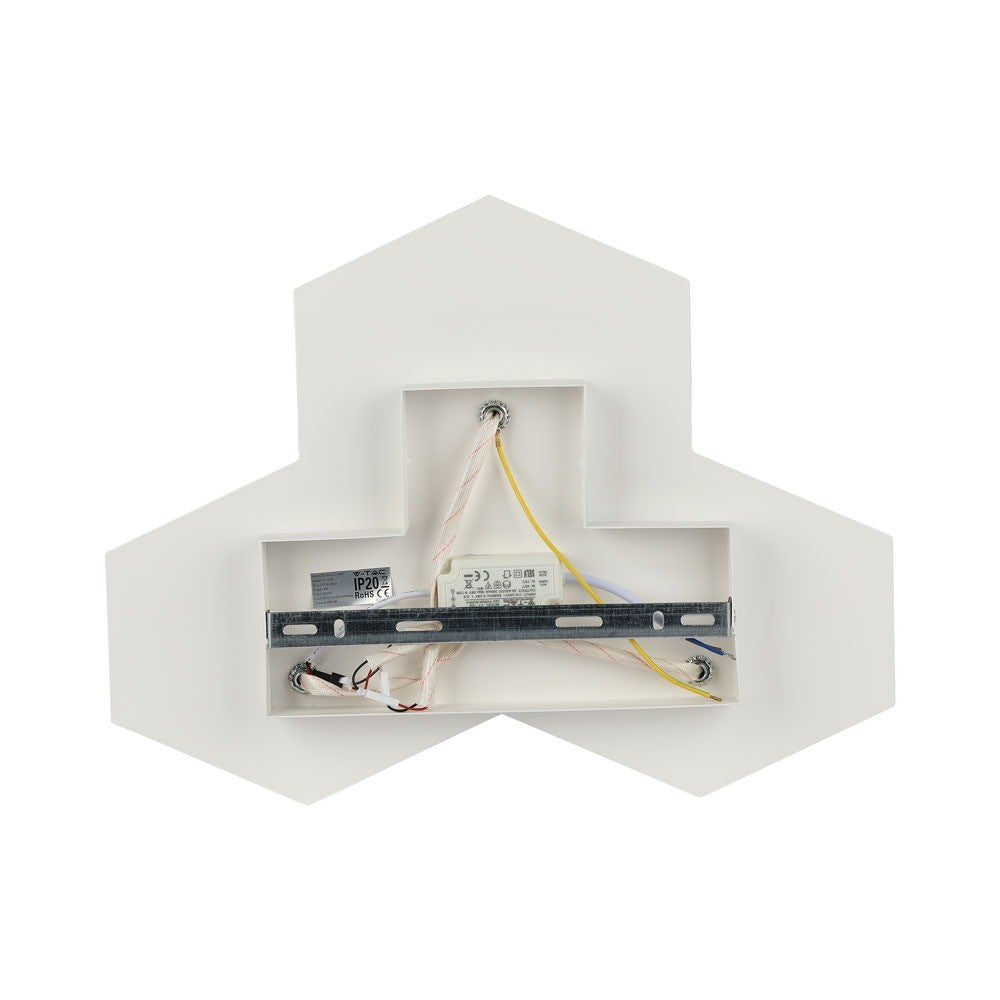 9W Lampa ścienna LED / Barwa:3000K / IP20 / Obudowa: Biała