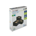 9W Lampa ścienna LED / Barwa:4000K / IP20 / Obudowa: Czarna