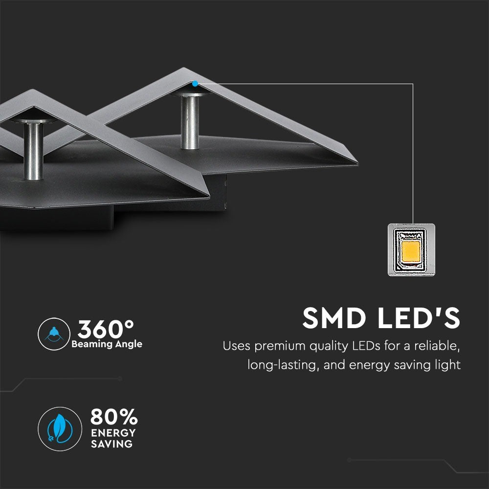 9W Lampa ścienna LED / Barwa:4000K / IP20 / Obudowa: Czarna
