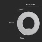 9W Lampa ścienna LED / Barwa:3000K / IP20 / Obudowa: Biała
