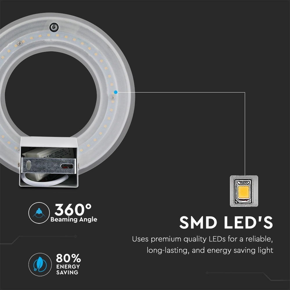 9W Lampa ścienna LED / Barwa:4000K / IP20 / Obudowa: Biała