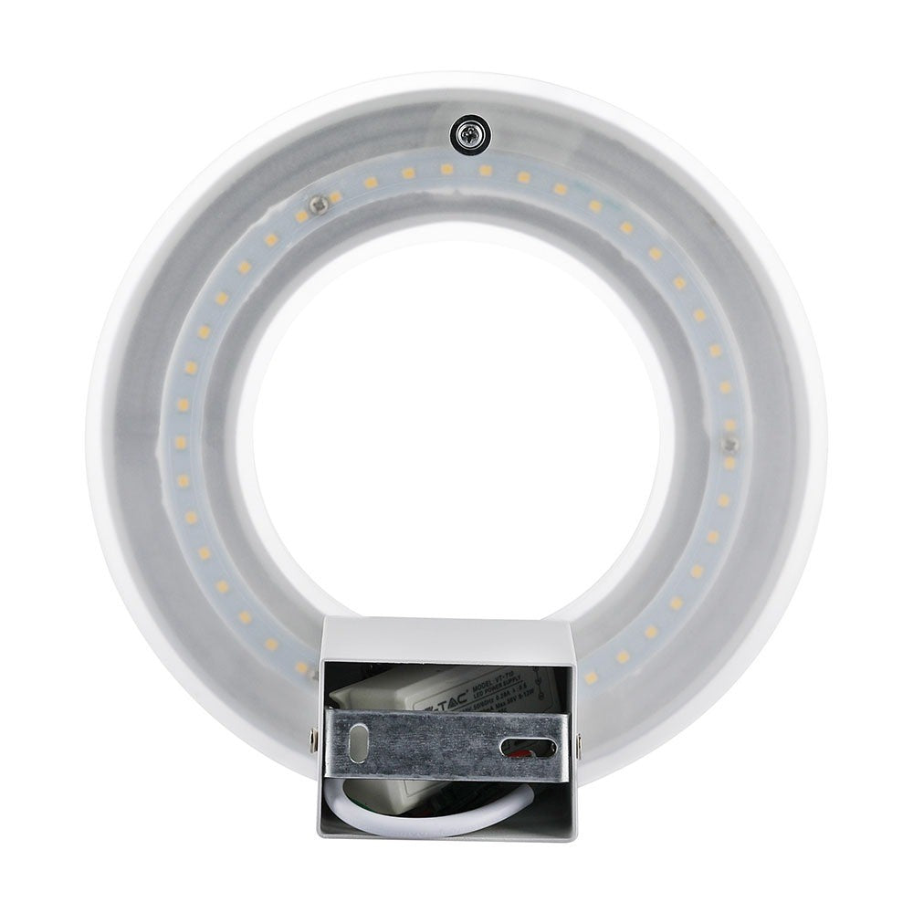 9W Lampa ścienna LED / Barwa:3000K / IP20 / Obudowa: Biała