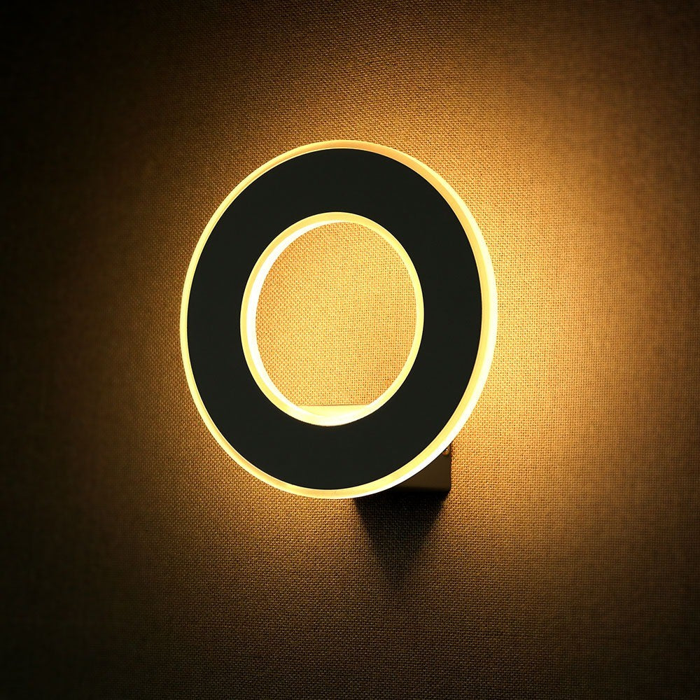 9W Lampa ścienna LED / Barwa:4000K / IP20 / Obudowa: Czarna